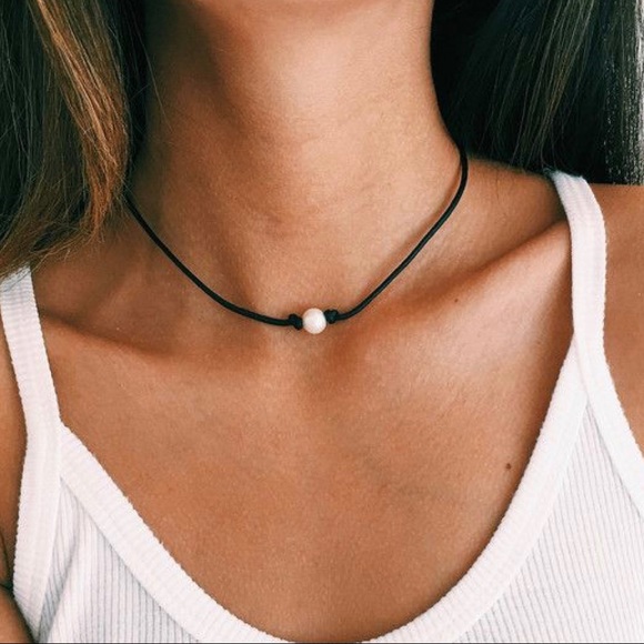 Salty Cold Brew Jewelry - Pearl Choker Necklace